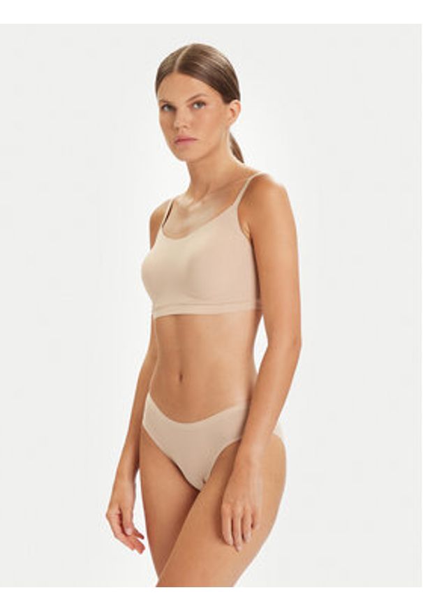 Chantelle Biustonosz top Soft Stretch C16A20 Beżowy. Kolor: beżowy. Materiał: syntetyk