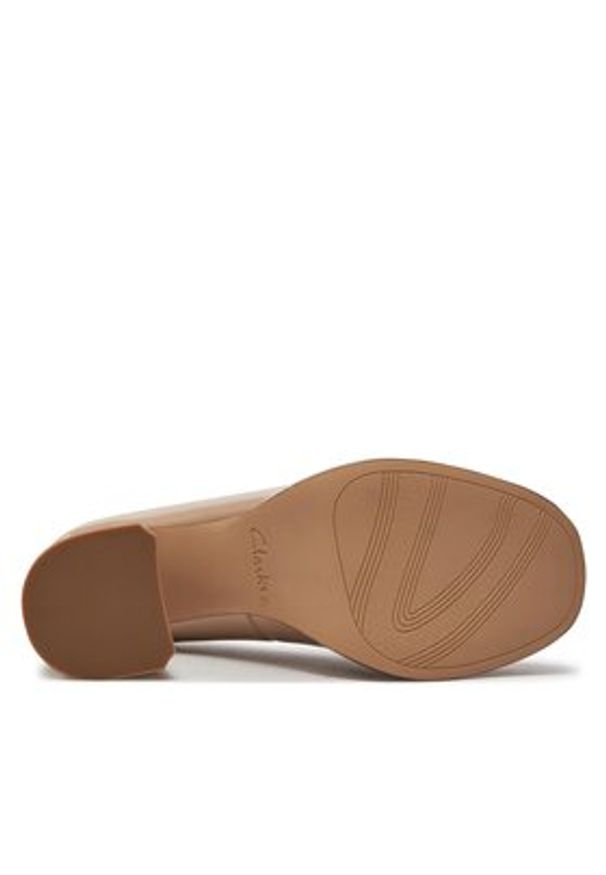 Clarks Czółenka Zoya85 Court 26176365 Beżowy. Kolor: beżowy. Materiał: skóra, lakier