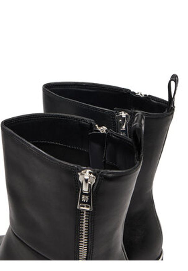 DKNY Botki Talley K3507810 Czarny. Kolor: czarny. Materiał: skóra