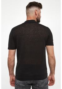 Karl Lagerfeld - Polo męskie lniane KARL LAGERFELD. Typ kołnierza: polo. Materiał: len #4
