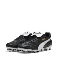 Puma - Buty piłkarskie unisex KING TOP FG/AG PUMA Black White Gold. Kolor: czarny, biały, wielokolorowy. Sport: piłka nożna