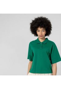 outhorn - Koszulka polo damska - zielona. Okazja: na co dzień. Typ kołnierza: polo. Kolor: zielony. Materiał: bawełna, dzianina. Styl: casual, klasyczny #3