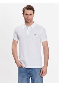 United Colors of Benetton - United Colors Of Benetton Polo 3089J3179 Biały Regular Fit. Typ kołnierza: polo. Kolor: biały. Materiał: bawełna