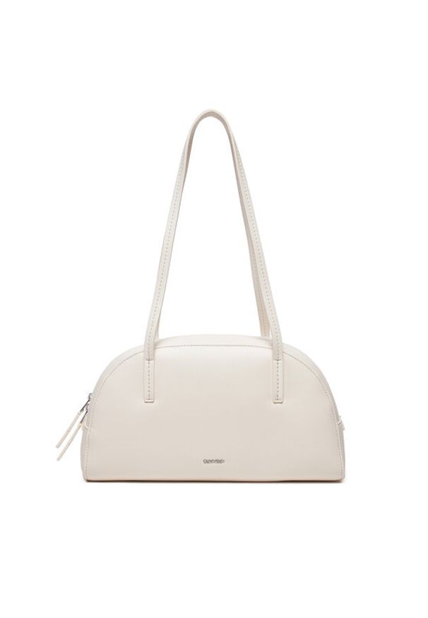 Calvin Klein Torebka Ck Glide Elongated Shoulder Bag K60K612819 Biały. Kolor: biały. Materiał: skórzane