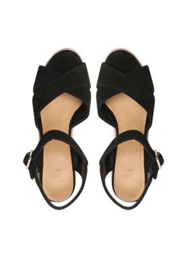 Castañer Espadryle Blaudell/8ed/007 021746-100 Czarny. Kolor: czarny. Materiał: skóra