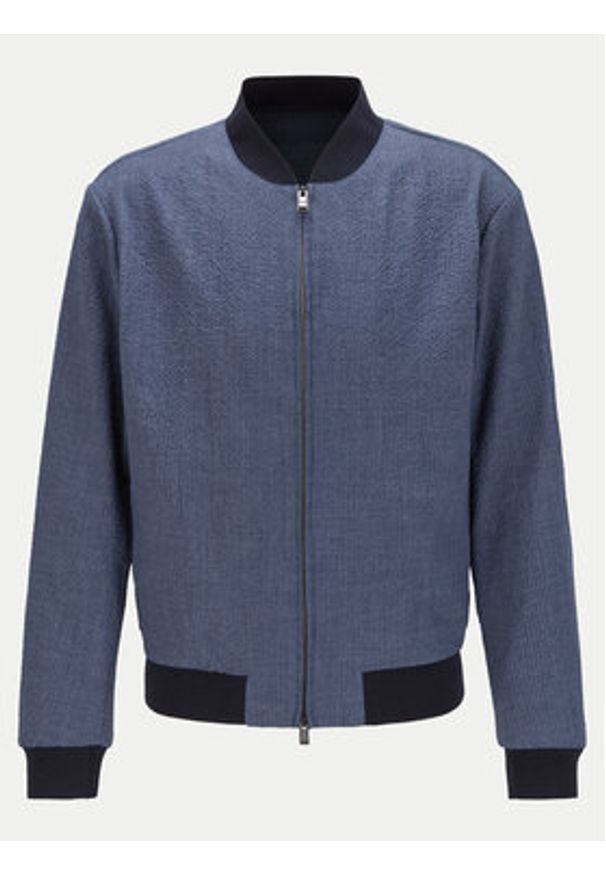 BOSS - Boss Kurtka bomber Nolwin 50433876 Granatowy Slim Fit. Kolor: niebieski. Materiał: syntetyk
