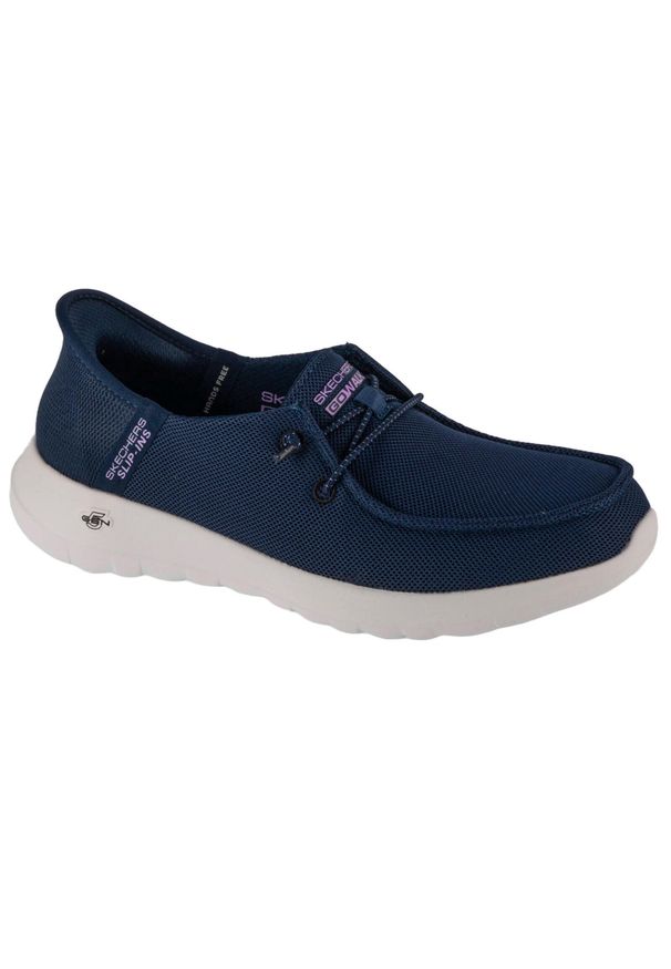 skechers - Buty sportowe Sneakersy damskie, Slip-Ins Go Walk Joy - Idalis. Kolor: niebieski. Sport: turystyka piesza