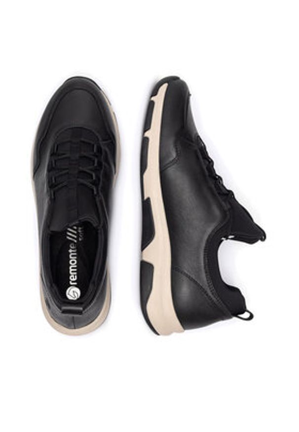 Remonte Sneakersy D1S00-00 Czarny. Kolor: czarny. Materiał: skóra