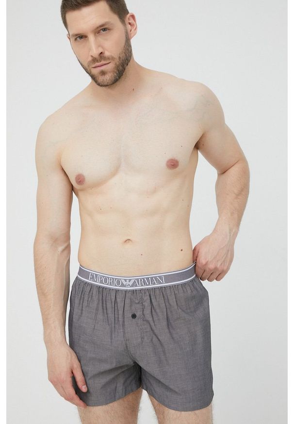 Emporio Armani Underwear bokserki bawełniane kolor szary. Kolor: szary. Materiał: bawełna