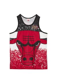 D bardeur Mitchell & Ness Jumbotron Mesh Chicago Bulls. Kolor: czerwony. Materiał: mesh. Długość rękawa: bez rękawów. Sport: koszykówka #1