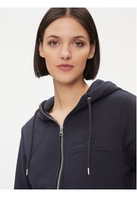 GANT - Gant Bluza Reg Tonal Shield Zip Hoodie 4200671 Granatowy Regular Fit. Kolor: niebieski. Materiał: bawełna #3