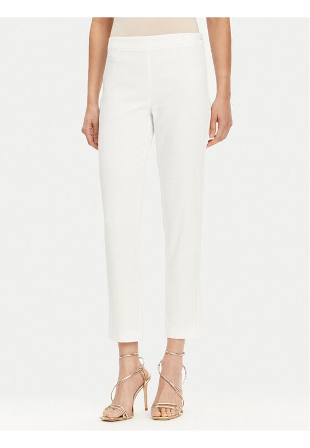 Patrizia Pepe Spodnie materiałowe 2P1683 A411 Biały Regular Fit. Kolor: biały. Materiał: syntetyk