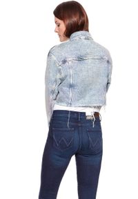 Wrangler - DAMSKA KURTKA JEANSOWA WRANGLER RETRO CROP JACKET WRAINBOW WASH W417RI24K 112128793. Materiał: jeans. Styl: retro #8