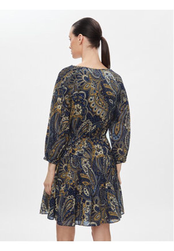 Lauren Ralph Lauren Sukienka codzienna 250926408001 Granatowy Regular Fit. Okazja: na co dzień. Kolor: niebieski. Materiał: bawełna. Typ sukienki: proste. Styl: casual