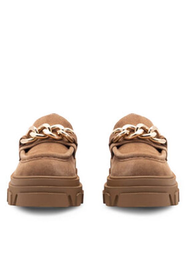 Badura Loafersy SOPHIA-01 Brązowy. Kolor: brązowy. Materiał: zamsz, skóra
