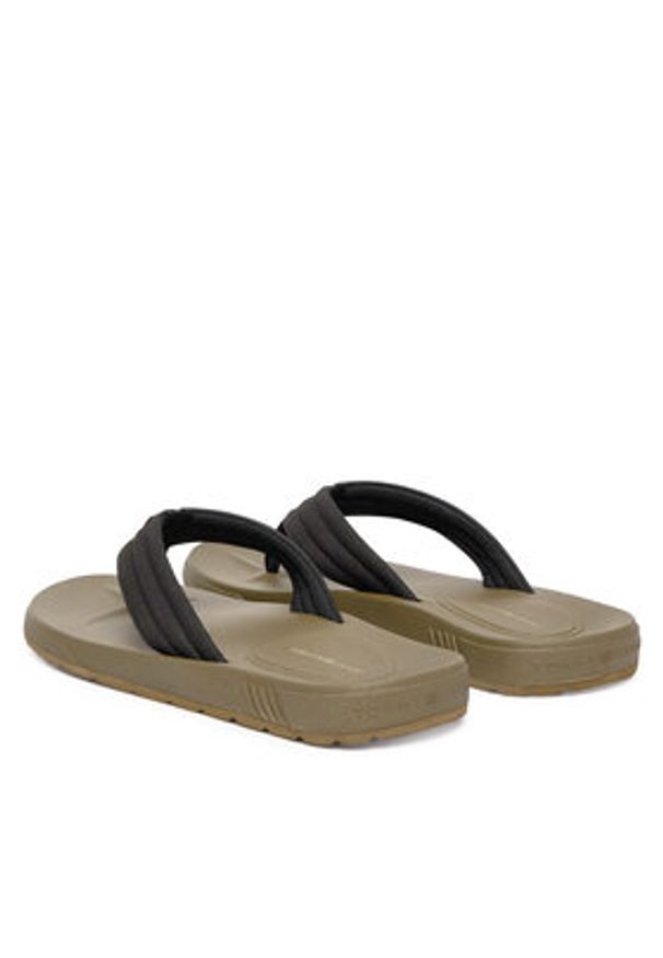 TOMMY HILFIGER - Tommy Hilfiger Japonki Molded Hilfiger Lth Beach Sandal FM0FM05802 Czarny. Kolor: czarny. Materiał: syntetyk