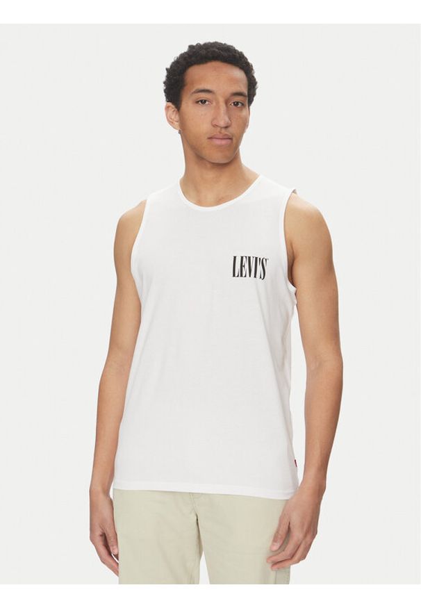 Levi's® Tank top Graphic Rower A7642-0005 Biały Regular Fit. Kolor: biały. Materiał: bawełna