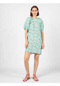 Silvian Heach Sukienka. Okazja: na co dzień. Materiał: tkanina. Wzór: aplikacja, kwiaty. Typ sukienki: proste. Styl: casual. Długość: mini #1