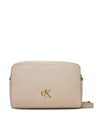 Calvin Klein Jeans Torebka Minimal Monogram Ew Camera Bag LV04K3162G Écru. Materiał: skórzane