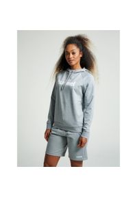 Bluza damska z kapturem Hummel GO Cotton Hoodie. Typ kołnierza: kaptur. Kolor: szary. Sezon: zima