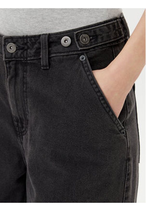 Vans Jeansy Curbside VN000FVH Czarny Wide Leg. Kolor: czarny