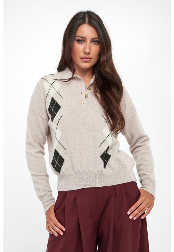 Marella - Sweter damski z kaszmirem Caviale MARELLA. Materiał: kaszmir