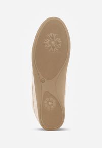 Born2be - Beżowe Sneakersy Typu Tenisówki z Siateczkowymi Wstawkami Corigoria. Okazja: na co dzień. Kolor: beżowy. Materiał: jeans #4