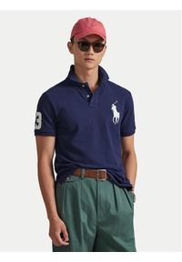 Polo Ralph Lauren Polo 710688969004 Granatowy Custom Slim Fit. Typ kołnierza: polo. Kolor: niebieski. Materiał: bawełna #1