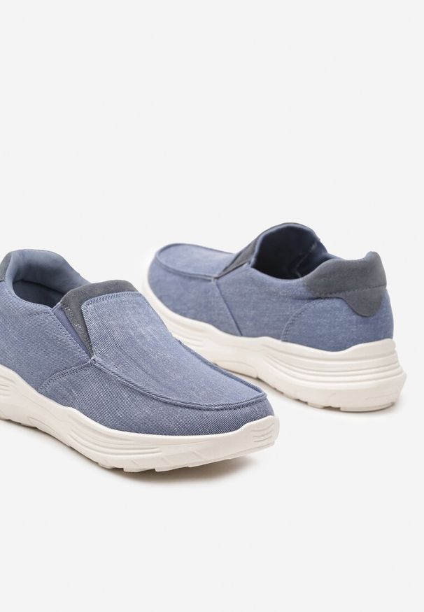 Born2be - Niebieskie Buty Sportowe Slip On z Jeanowego Materiału Moallin. Okazja: na co dzień. Zapięcie: bez zapięcia. Kolor: niebieski. Materiał: materiał. Sezon: lato, wiosna