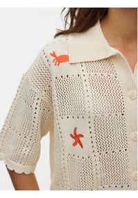 Vero Moda Kardigan Esmey 10350991 Kremowy Regular Fit. Kolor: kremowy. Materiał: syntetyk #5