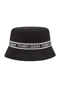 Kapelusz Tommy Jeans - Tjw Mini Logo Tape Bucket AW0AW09768 BDS. Kolor: czarny. Materiał: materiał, bawełna #1