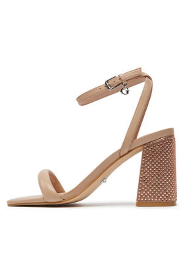 Guess Sandały FLJGEL LEA03 Beżowy. Kolor: beżowy. Materiał: skóra