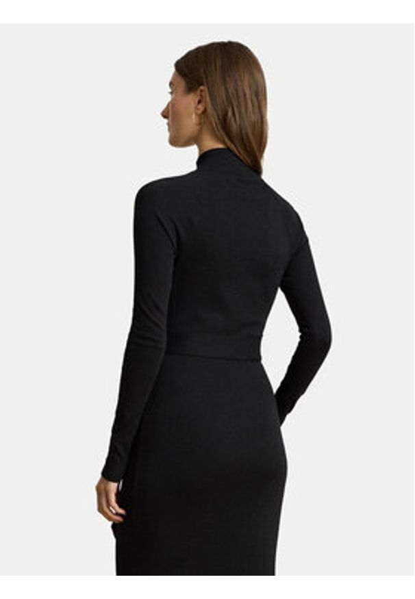 Lauren Ralph Lauren - LAUREN RALPH LAUREN Sukienka dzianinowa 200980036001 Czarny Slim Fit. Kolor: czarny. Materiał: bawełna