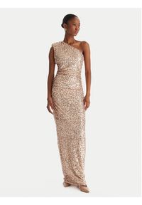 ACCESS FASHION Sukienka wieczorowa 54-3354-612 Brązowy Slim Fit. Kolor: brązowy. Materiał: syntetyk. Styl: wizytowy #3