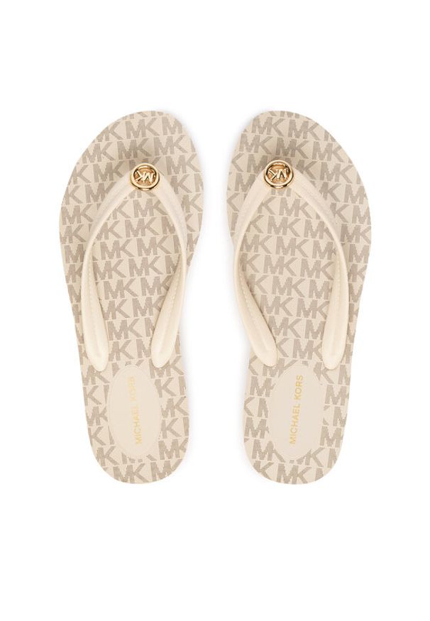 MICHAEL Michael Kors Japonki Posie Flip Flop 40S6PSFA2Q Écru. Kolor: kremowy. Materiał: syntetyk