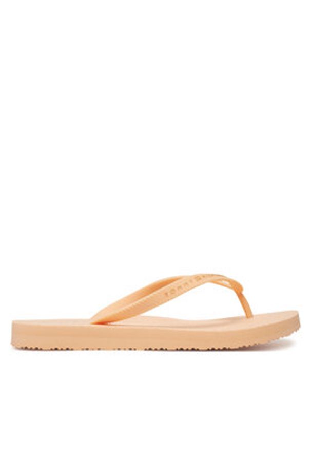 TOMMY HILFIGER - Tommy Hilfiger Japonki Hilfiger Strap Beach Sandal FW0FW08736 Pomarańczowy. Kolor: pomarańczowy. Materiał: materiał