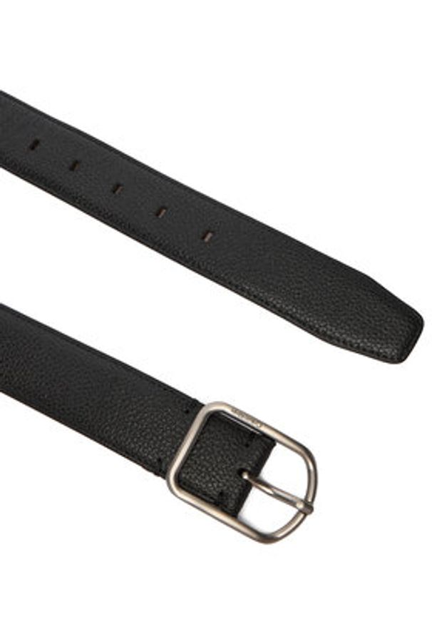 Calvin Klein Pasek Męski Round Buckle 35Mm LV04D7024G Czarny. Kolor: czarny. Materiał: skóra