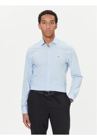 TOMMY HILFIGER - Tommy Hilfiger Koszula MW0MW40524 Błękitny Slim Fit. Kolor: niebieski. Materiał: bawełna