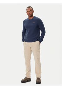Aeronautica Militare Sweter 252MA1586UL00904 Granatowy Regular Fit. Kolor: niebieski. Materiał: wełna #4