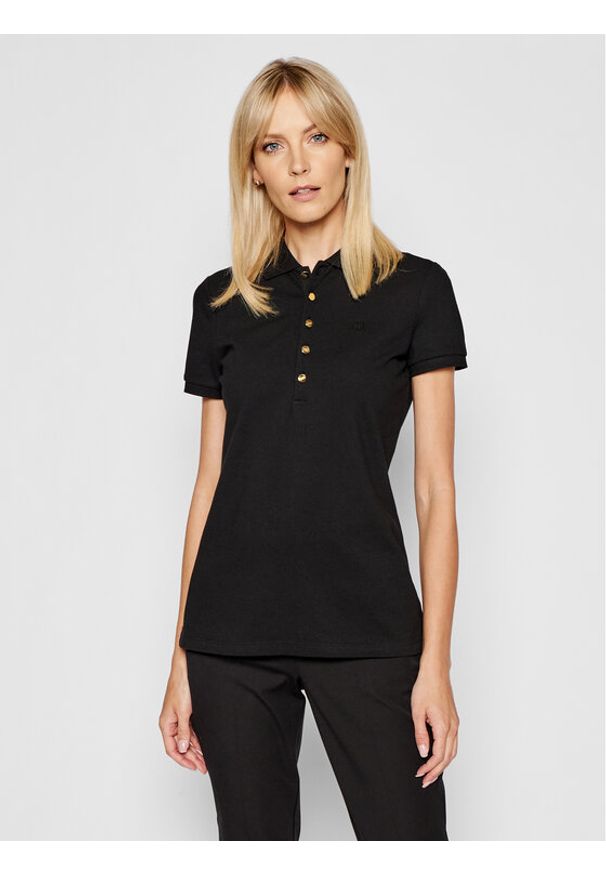 Lauren Ralph Lauren - LAUREN RALPH LAUREN Polo 200679219003 Czarny Regular Fit. Typ kołnierza: polo. Kolor: czarny. Materiał: bawełna