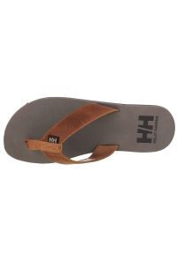Japonki Helly Hansen Seasand 2 Leather Sandals M 11955-725 brązowe. Kolor: brązowy. Materiał: guma, skóra