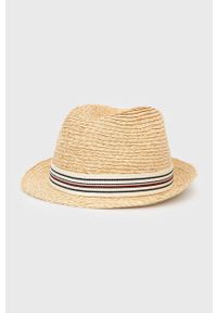 TOMMY HILFIGER - Tommy Hilfiger kapelusz kolor beżowy. Kolor: beżowy #1