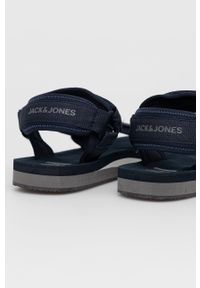 Jack & Jones Sandały męskie kolor granatowy. Zapięcie: rzepy. Kolor: niebieski. Materiał: materiał. Wzór: gładki #2