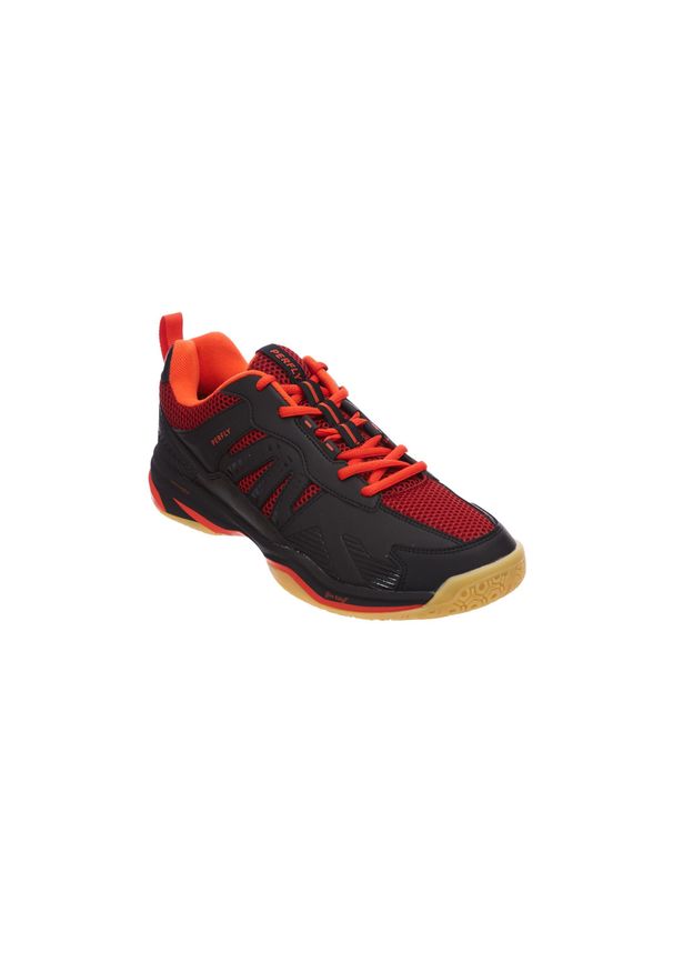 PERFLY - Buty do badmintona męskie Perfly BS590 Max Comfort. Kolor: czarny, wielokolorowy, czerwony. Materiał: mikrofibra, nylon. Szerokość cholewki: normalna