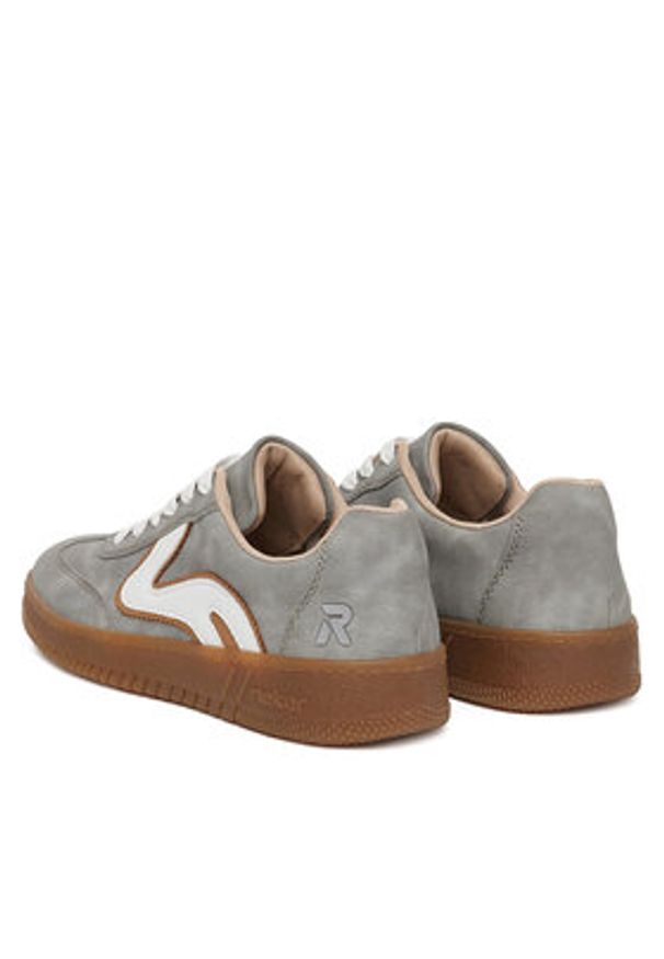 Rieker Sneakersy M5512-45 Szary. Kolor: szary. Materiał: skóra