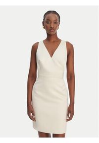 Elisabetta Franchi Sukienka koktajlowa TB-001-61E2-V550 Écru Regular Fit. Materiał: syntetyk. Styl: wizytowy #5