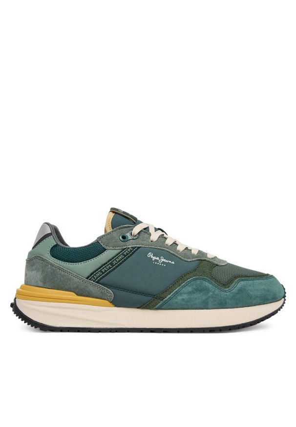 Pepe Jeans Sneakersy Buster Pro Main M PMS600009 Zielony. Kolor: zielony. Materiał: zamsz, skóra