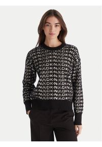 DKNY Sweter P5MSAX92 Czarny Regular Fit. Kolor: czarny. Materiał: bawełna #1