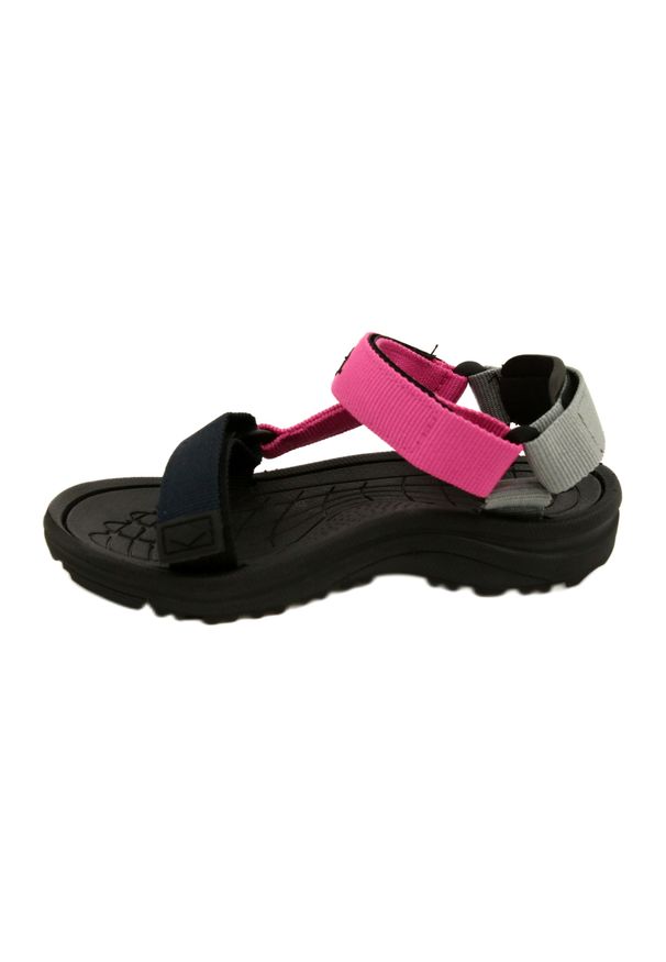 Sandały buty dziewczęce wkładka piankowa Lee Cooper LCW-22-34-0951K granatowe różowe szare. Zapięcie: rzepy. Kolor: różowy, szary, wielokolorowy, niebieski. Materiał: kauczuk, materiał. Sezon: lato