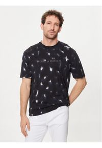 Karl Lagerfeld - KARL LAGERFELD T-Shirt 755170 542251 Czarny Regular Fit. Typ kołnierza: dekolt w karo. Kolor: czarny. Materiał: bawełna #1